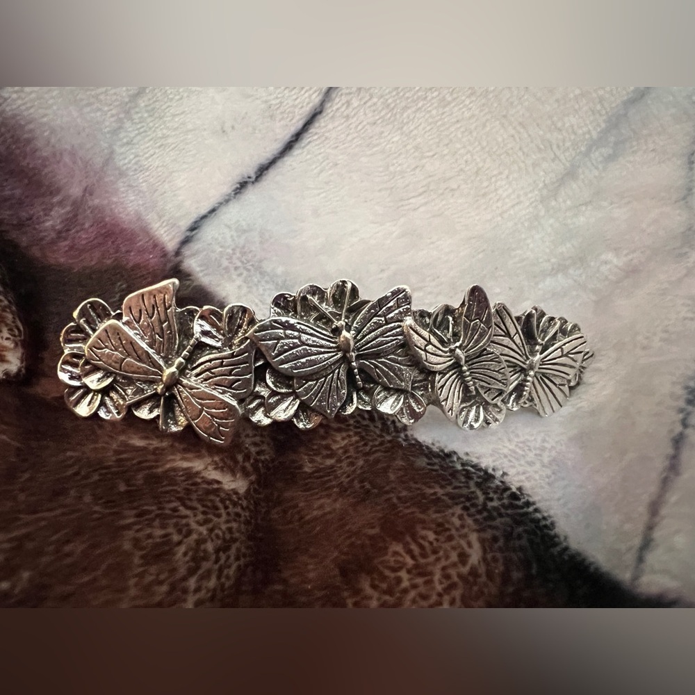 ❤️ Butterfly Garden Barette 3” Romantic Bohemian Design - Picture 7 of 7